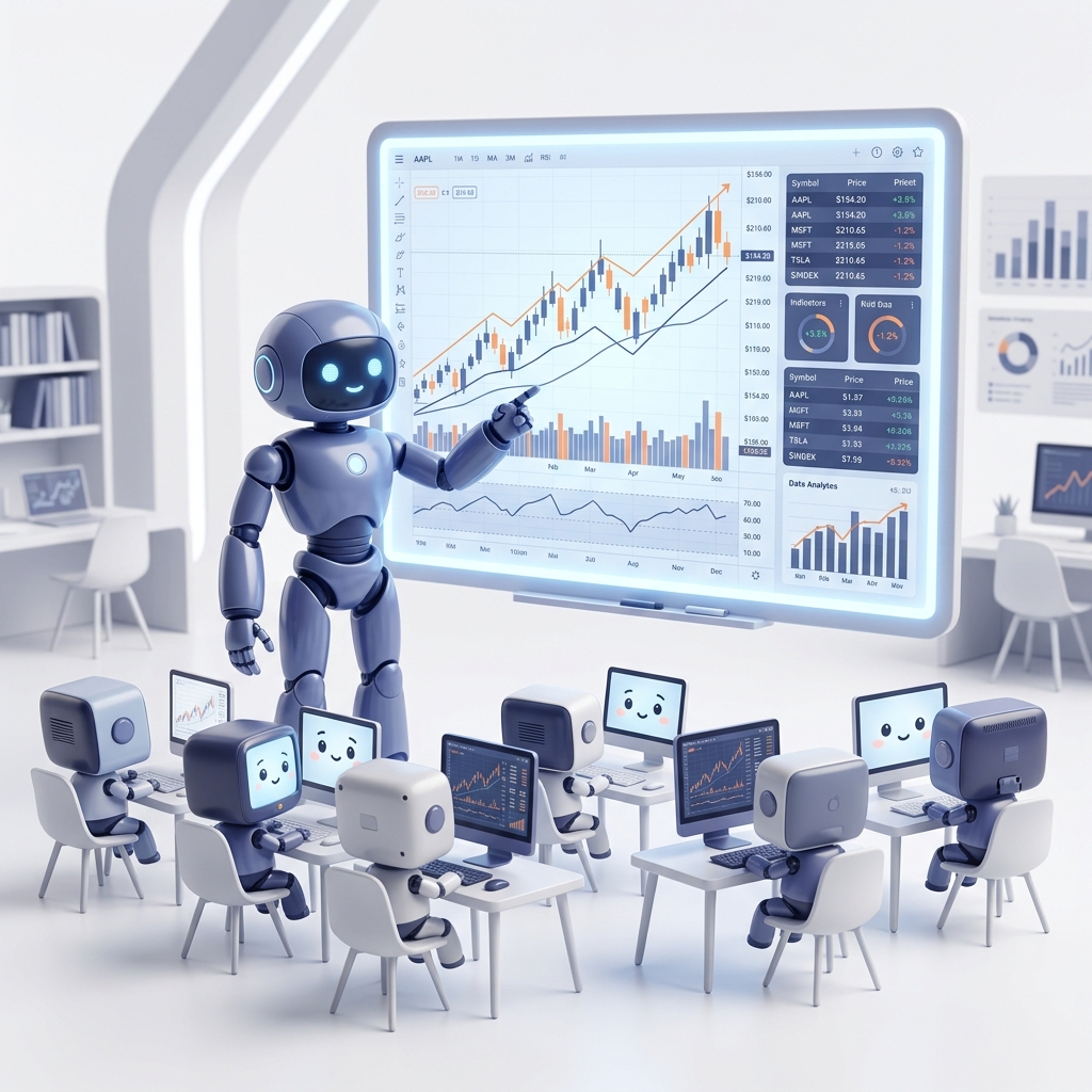 AI analyzing market data